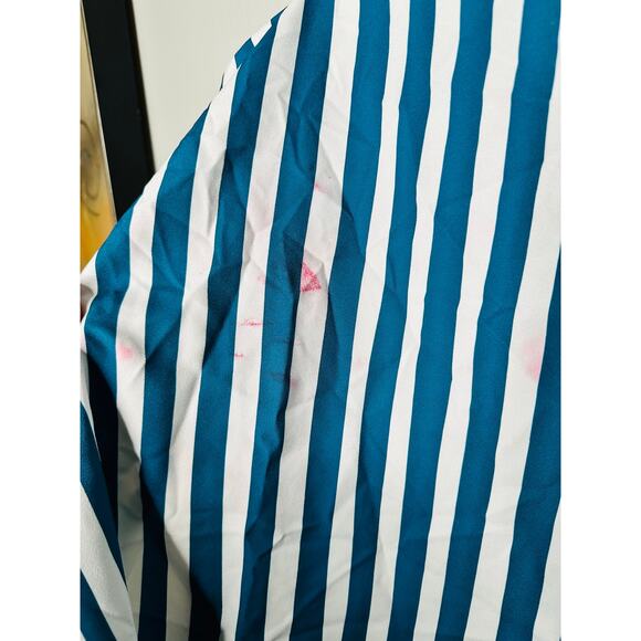 TOME x RTR Blue White Handkerchief Hem Striped Tank Top Size Medium - Picture 8 of 9